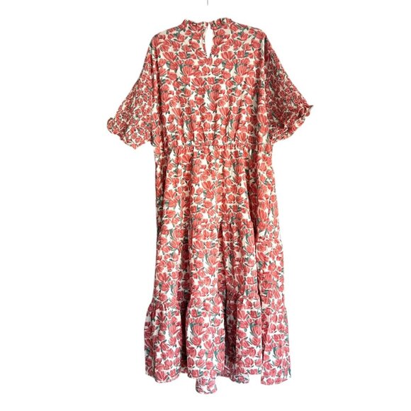 Baltic Born Floral Midi Dress - Pink and Green - Picture 3 of 13